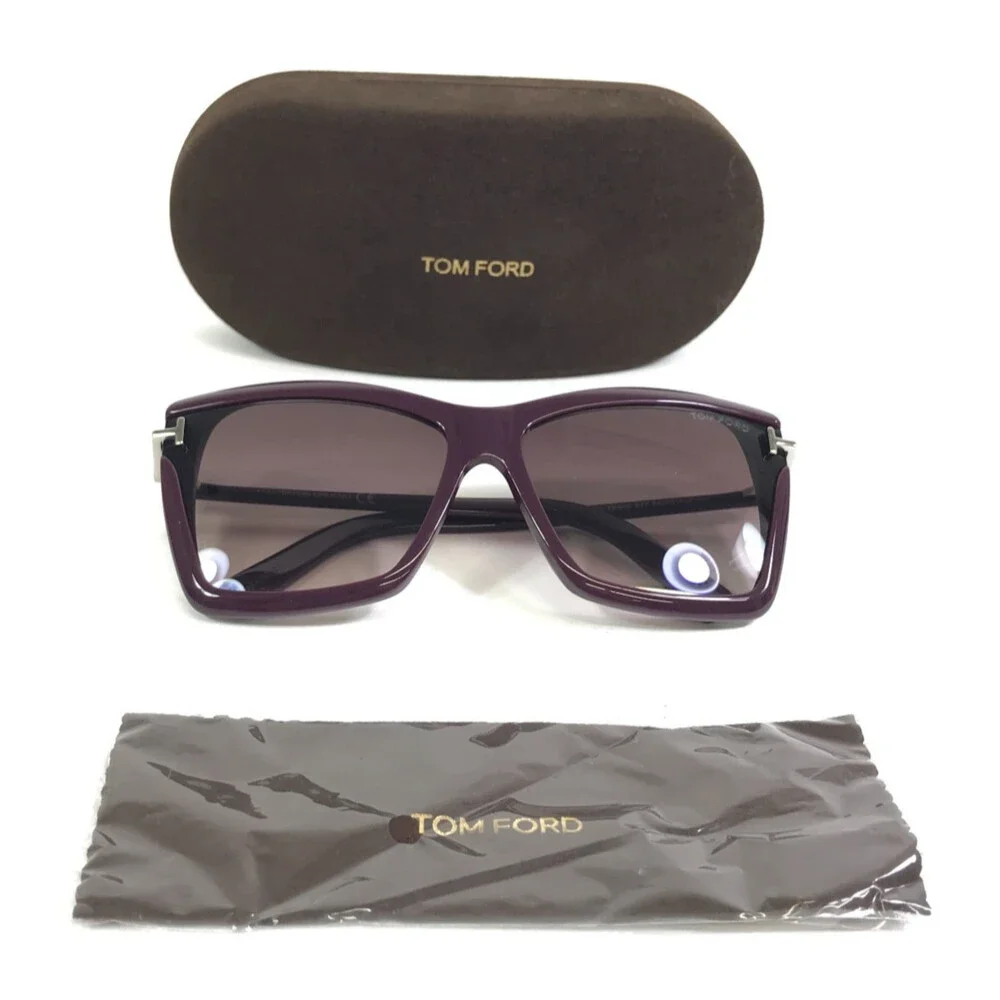 Tom Ford Sunglasses Leah TF849 83T Shiny Purple Frames w/ Purple Gradient Lenses